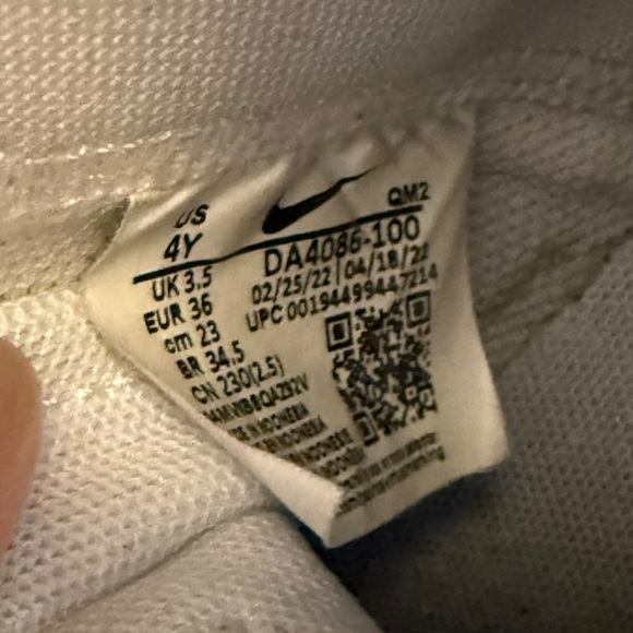 Nike blazer Mid ‘77 vintage white black sail Sneakers youth basketball youth sz4 - Picture 5 of 11